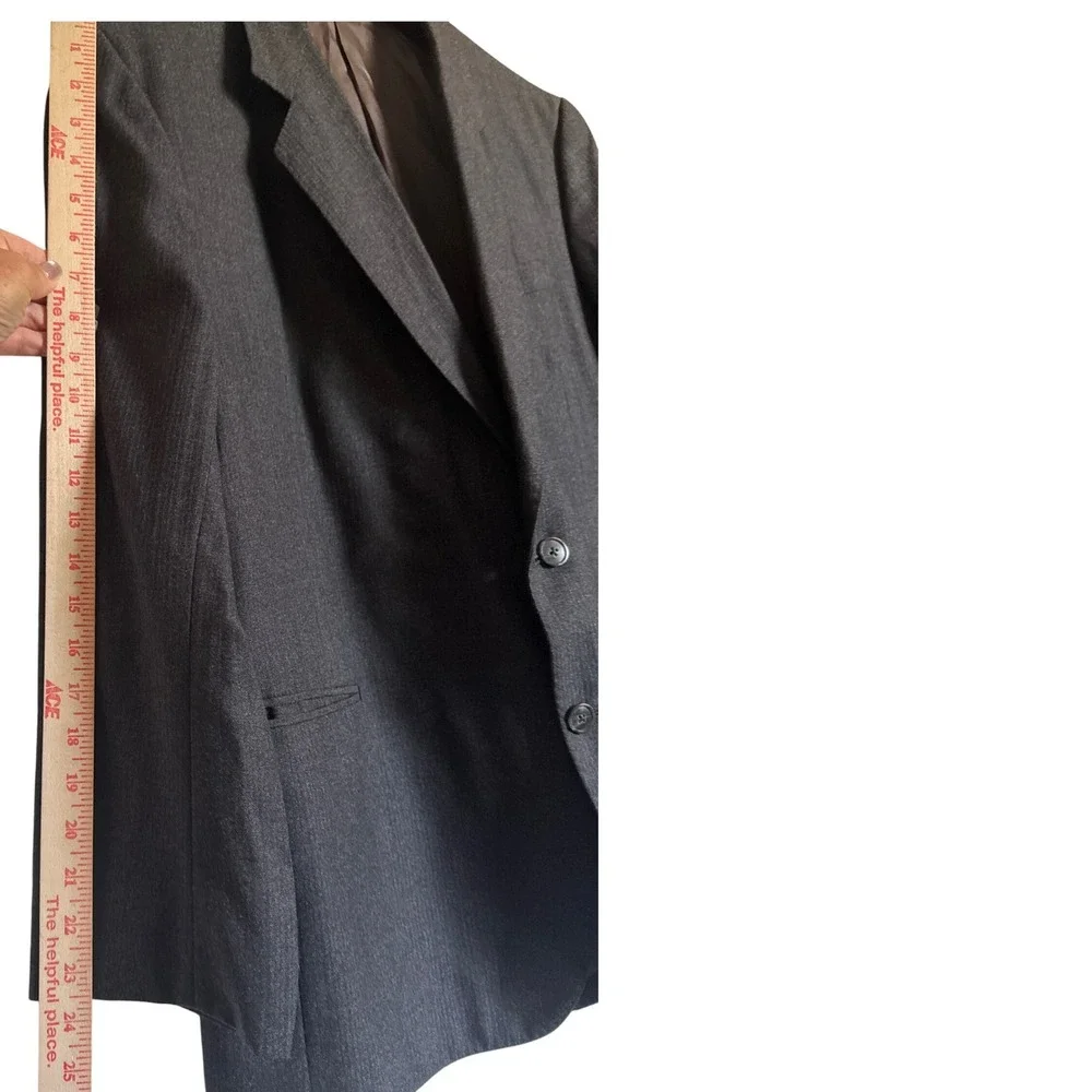 Custom Tailored Wong's Hong‎ Kong Gray Mink Cashmere Sport Coat Classic Business